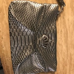 Icing Crown wristlet Silver Leather beautiful